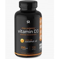 Vitamina D3 10,000iu 120 softgels SPORTS Research  validade: 05/2022