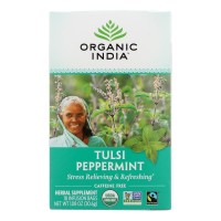 Chá Tulsi Hortelã-pimenta 18 sachês Organic India venc: outubro/ 2023