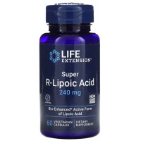 Super R-Lipoic Acid 240 mg, 60 vegetarian capsules Life Extension