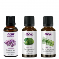 Kit Óleo Essencial lavanda + Óleo Essencial de Bergamota + Óleo Essencial Lemongrass 30ml NOW Foods 