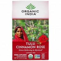 Chá Tulsi Canela e Rosas 18 sachês Organic India - venc: julho/2023