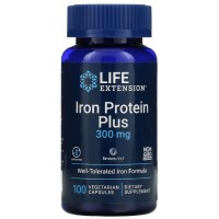 Iron Protein Plus 300mg 100 vegcaps Life Extension