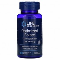 Optimized Folate 1000mcg 100 veg tablets LIFE Extension