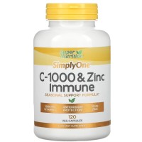Vitamina C 1000 e Zinco Imunne 120vcaps SUPER Nutrition