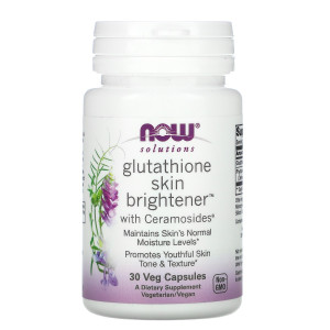 NOW Foods, Solutions, Glutathione Skin Brightener™, 30 Veg Capsules