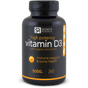 Vitamina D3 5000 IU 360 Softgels SPORTS Research